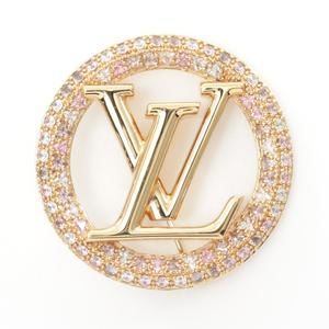 Louis Vuitton LV Night Louise Tresor Brooch Gold Plated Rhinestone Gold